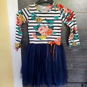 Boutique Floral Tutu Skirt Dress Sz 6/6x